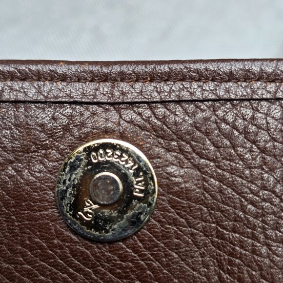 Yves Saint Laurent YSL Brown Wave Leather Clutch - Picture 12 of 13